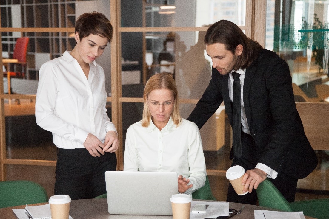 Marketing team at work